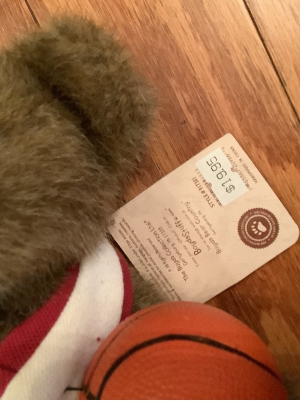 Vintage Boyds Bears Dunkin Basketball Plush Bear Jointed Collectible w/ Tags - Picture 8 of 13